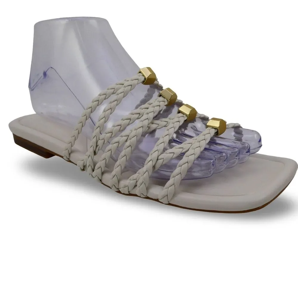 Marc Fisher Lelina Women's US 8 Elegant Cream Strappy Casual Slide